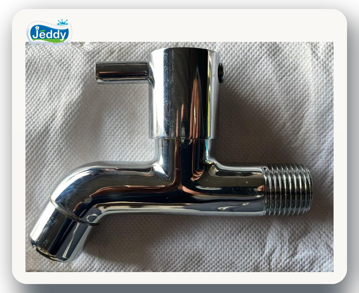 Jeddy premium CP brass faucet with a polished chrome finish